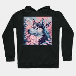 Retro Alaskan Malamute: Pastel Pup Revival Hoodie